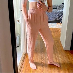 Vintage Baby Pink High-Waisted Pants